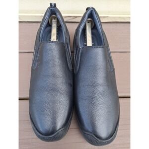 Pierre Cardin Paris Men's Black Leather Flat Slip-On Comfort Shoes EU 45 US 10